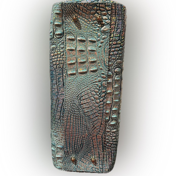 Brahmin Small Finley Leather Satchel Artic Blue - Picture 5 of 8